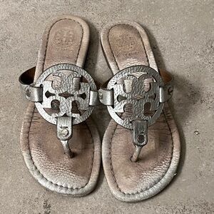 Tony Bianco Metallic and Tan Sandals